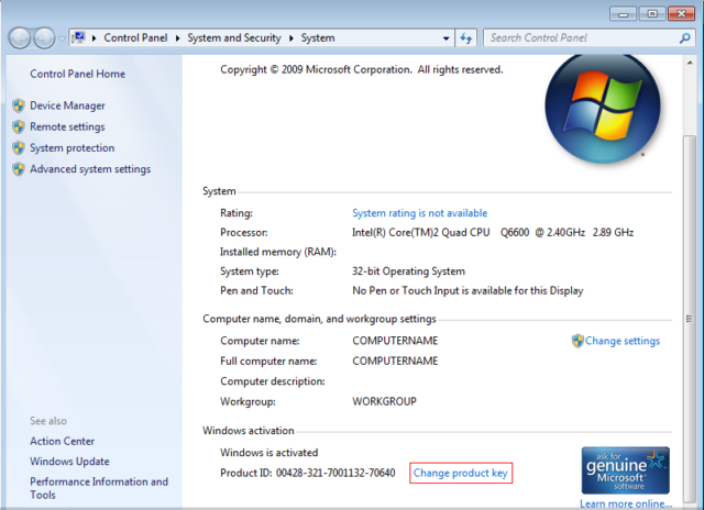 can i use windows 7 32 bit license for 64 bit